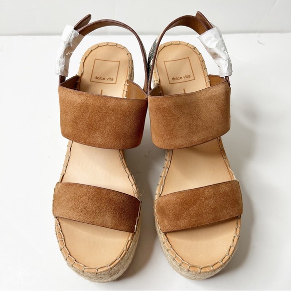 Dolce Vita Spiro Wedge Sandal, Women's Size 8.5 Brown Suede NEW Platform Chunky - Picture 4 of 10